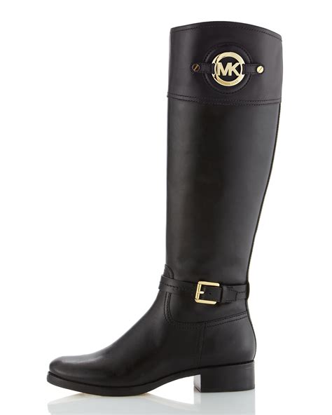 michael michael kors stockard leather riding boot reviews|maddox embossed leather riding boots.